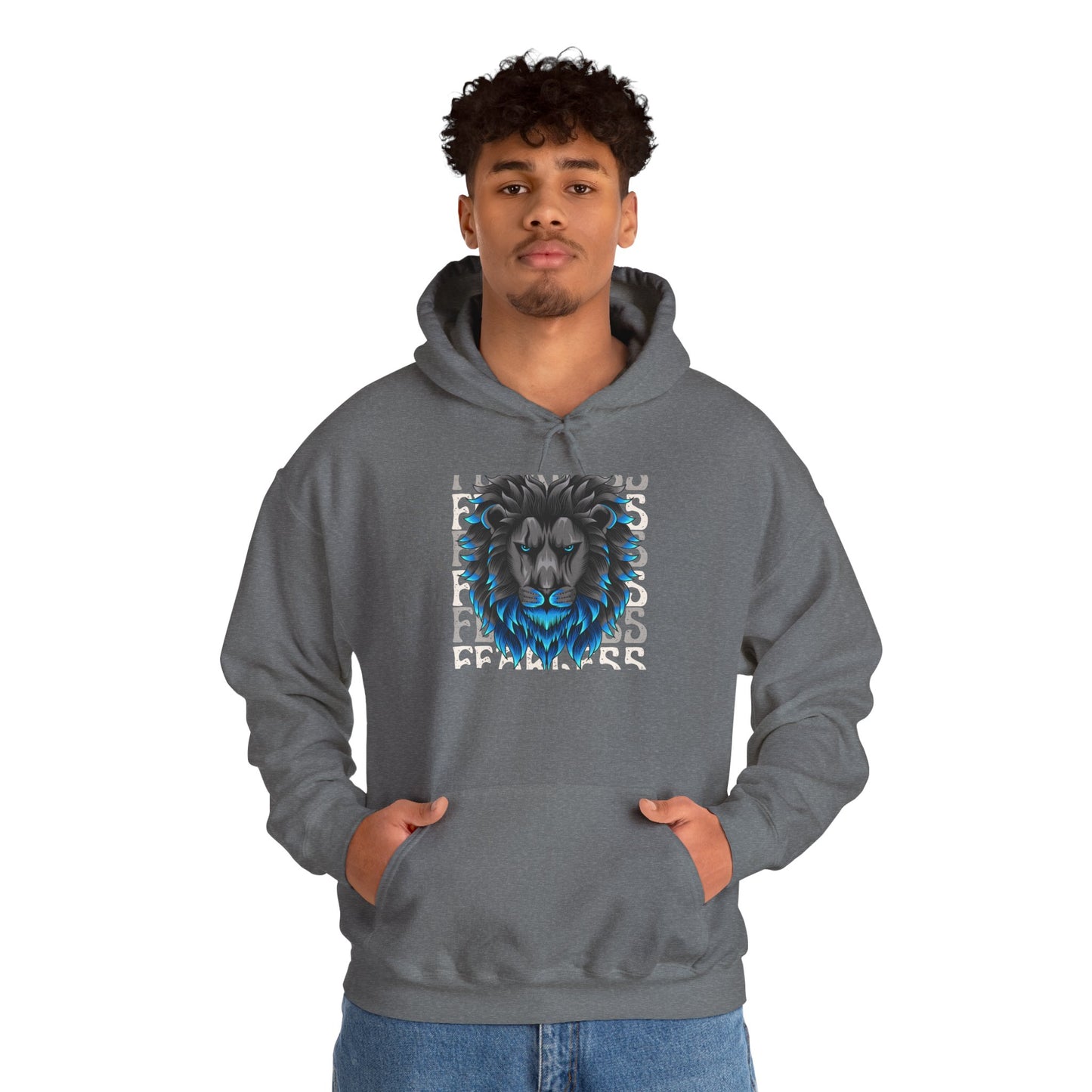 Majestic Lion Hooded Sweatshirt, Unisex Heavy Blend™