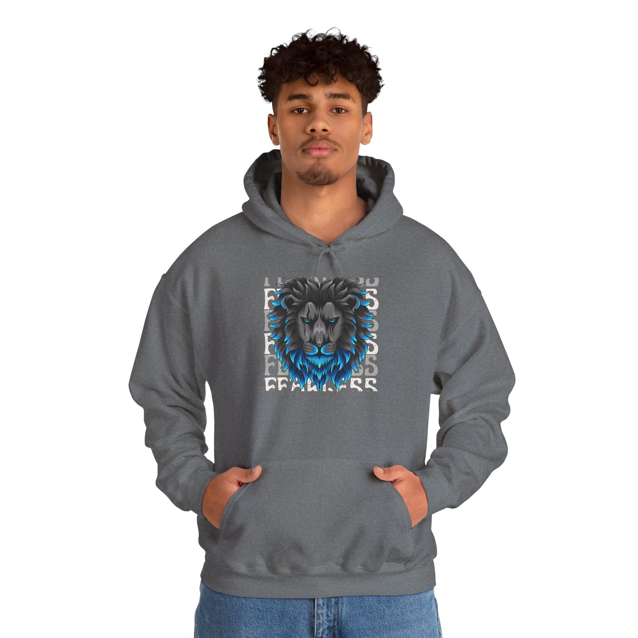 Majestic Lion Hooded Sweatshirt, Unisex Heavy Blend™