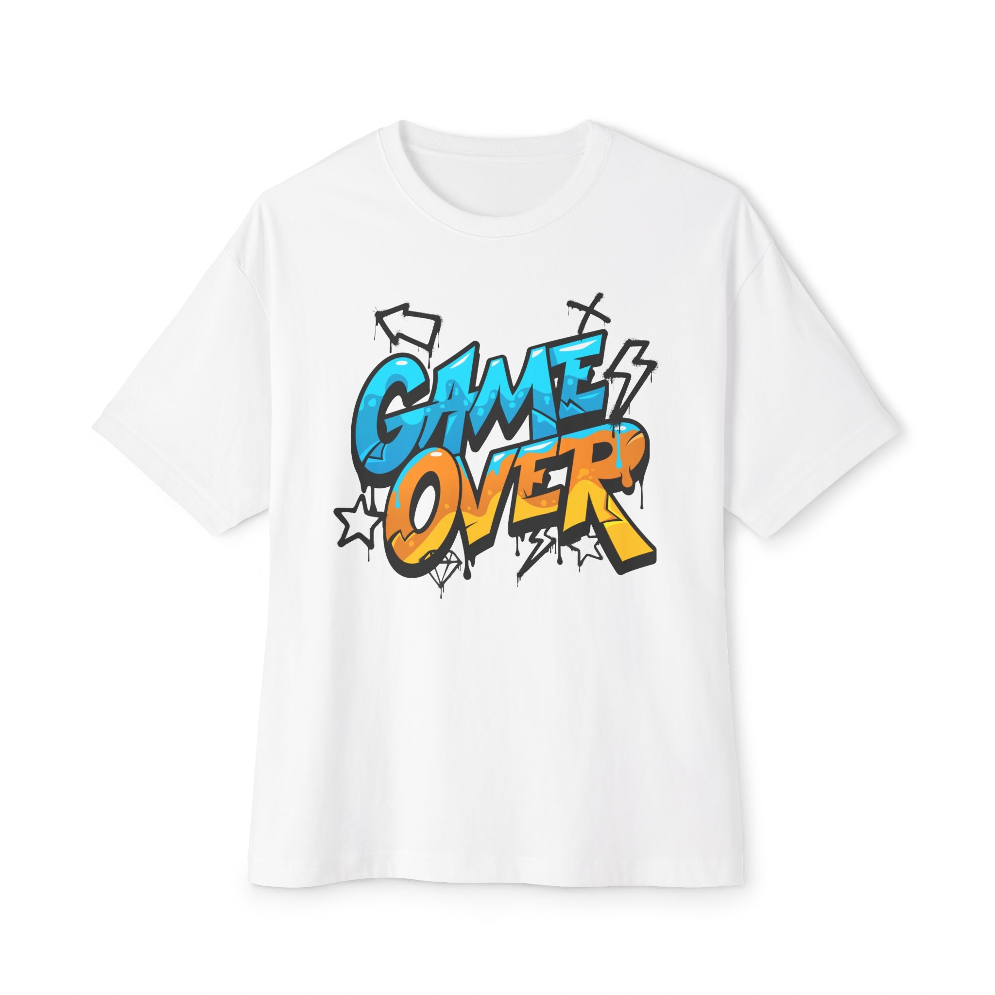 "Game-Over" Unisex Oversized Boxy Tee