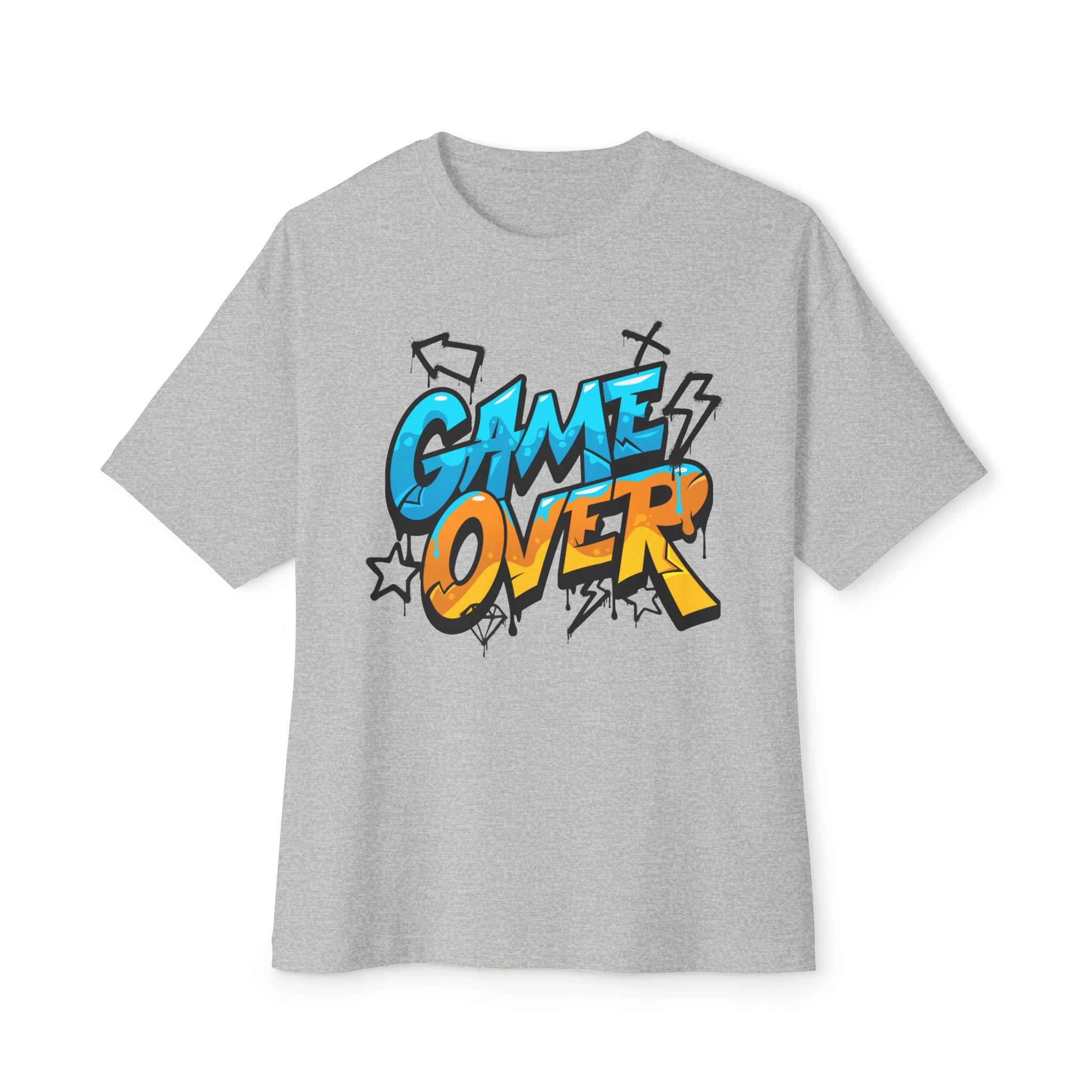 "Game-Over" Unisex Oversized Boxy Tee