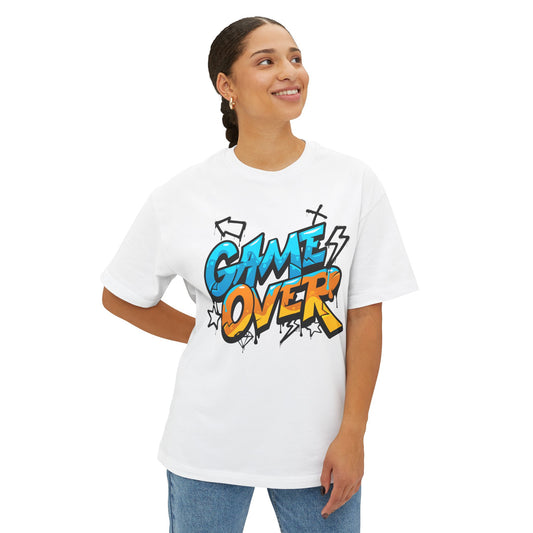 "Game-Over" Unisex Oversized Boxy Tee