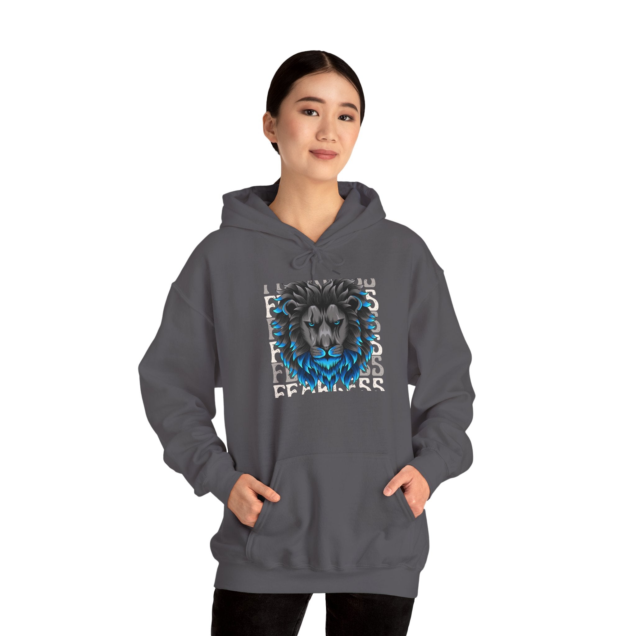 Majestic Lion Hooded Sweatshirt, Unisex Heavy Blend™